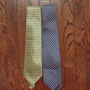 2 silk neck ties, Parksdern, Valentino